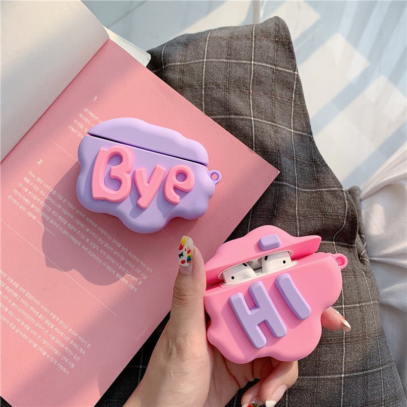 AirPod 2 Case 3D HI BYE Cloud  Earphone Cases For Apple Airpods Case Cute Cover