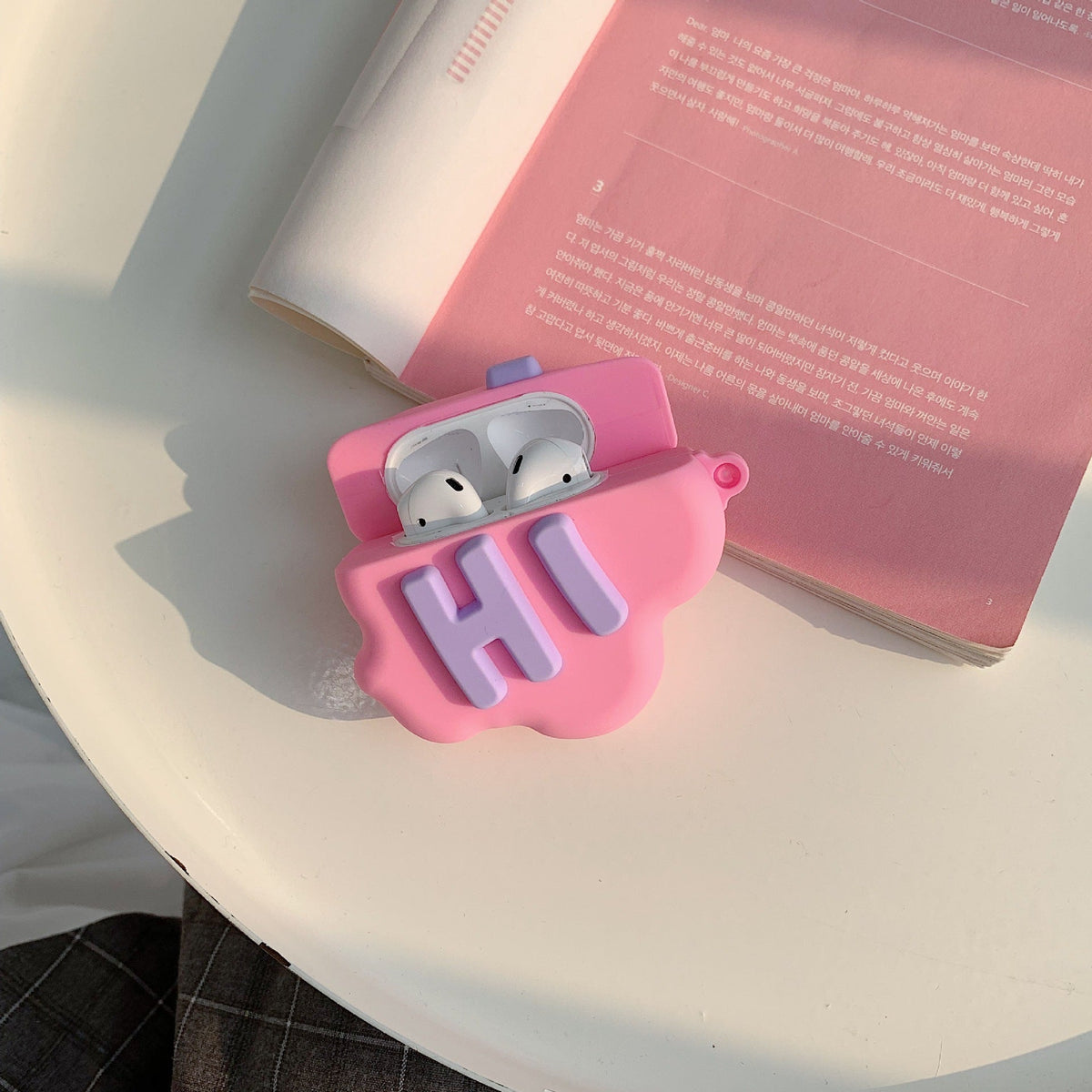 AirPod 2 Case 3D HI BYE Cloud  Earphone Cases For Apple Airpods Case Cute Cover