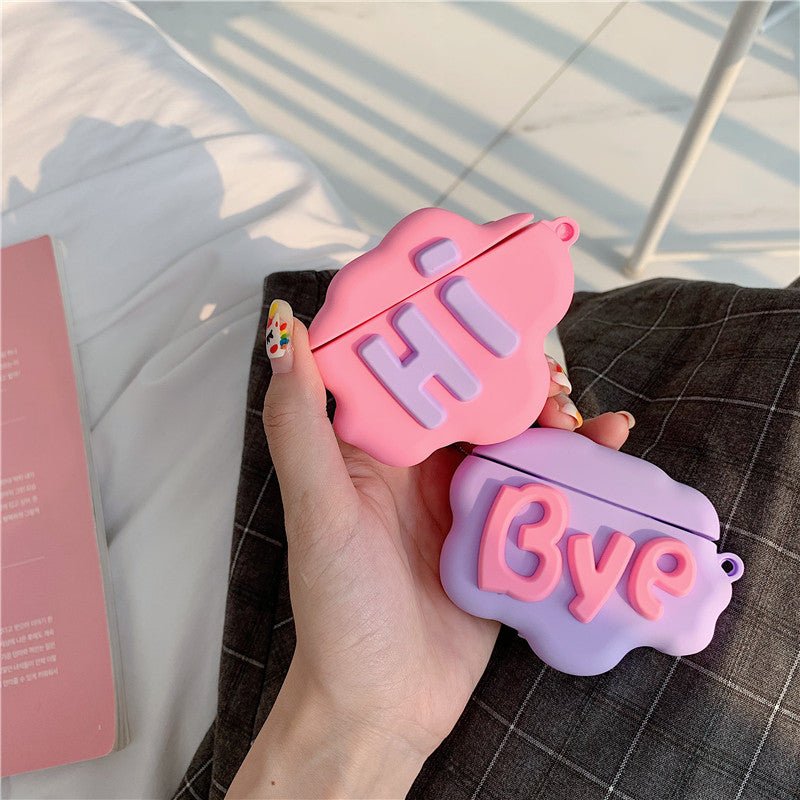 AirPod 2 Case 3D HI BYE Cloud  Earphone Cases For Apple Airpods Case Cute Cover
